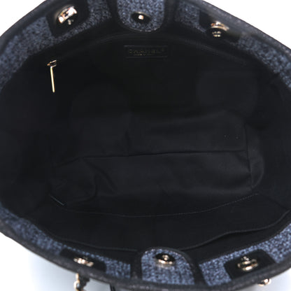 Chanel Mixed Fibers Calfskin Small Deauville Tote Black 4 of 4