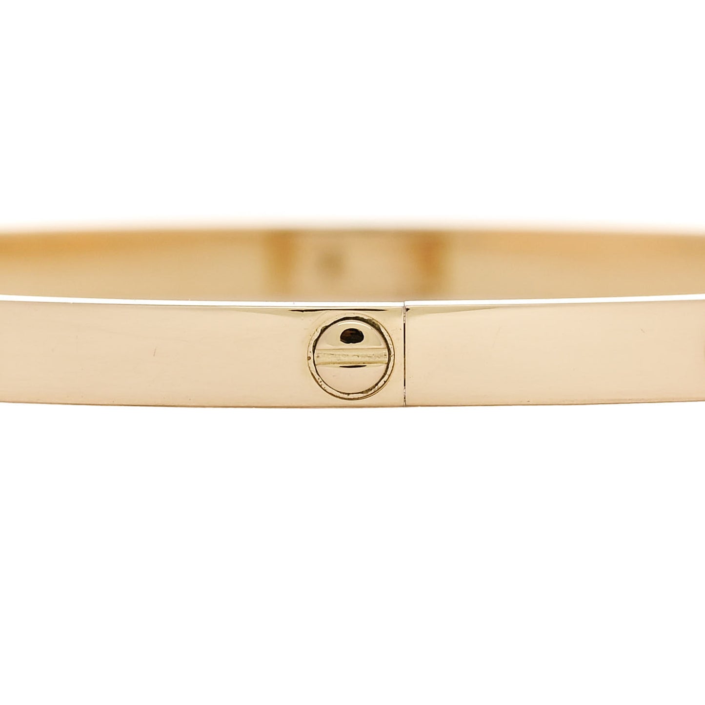 18K Yellow Gold 6 Diamond Small LOVE Bracelet 17