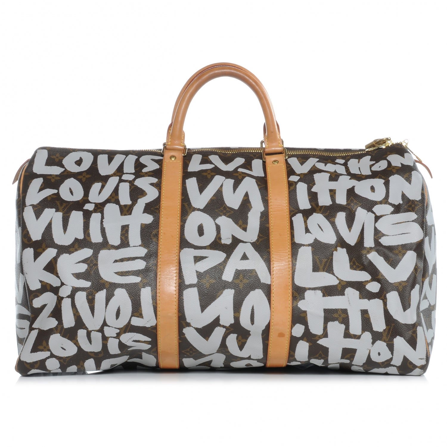 Louis Vuitton Graffiti Keepall 50 Silver 1 of 7