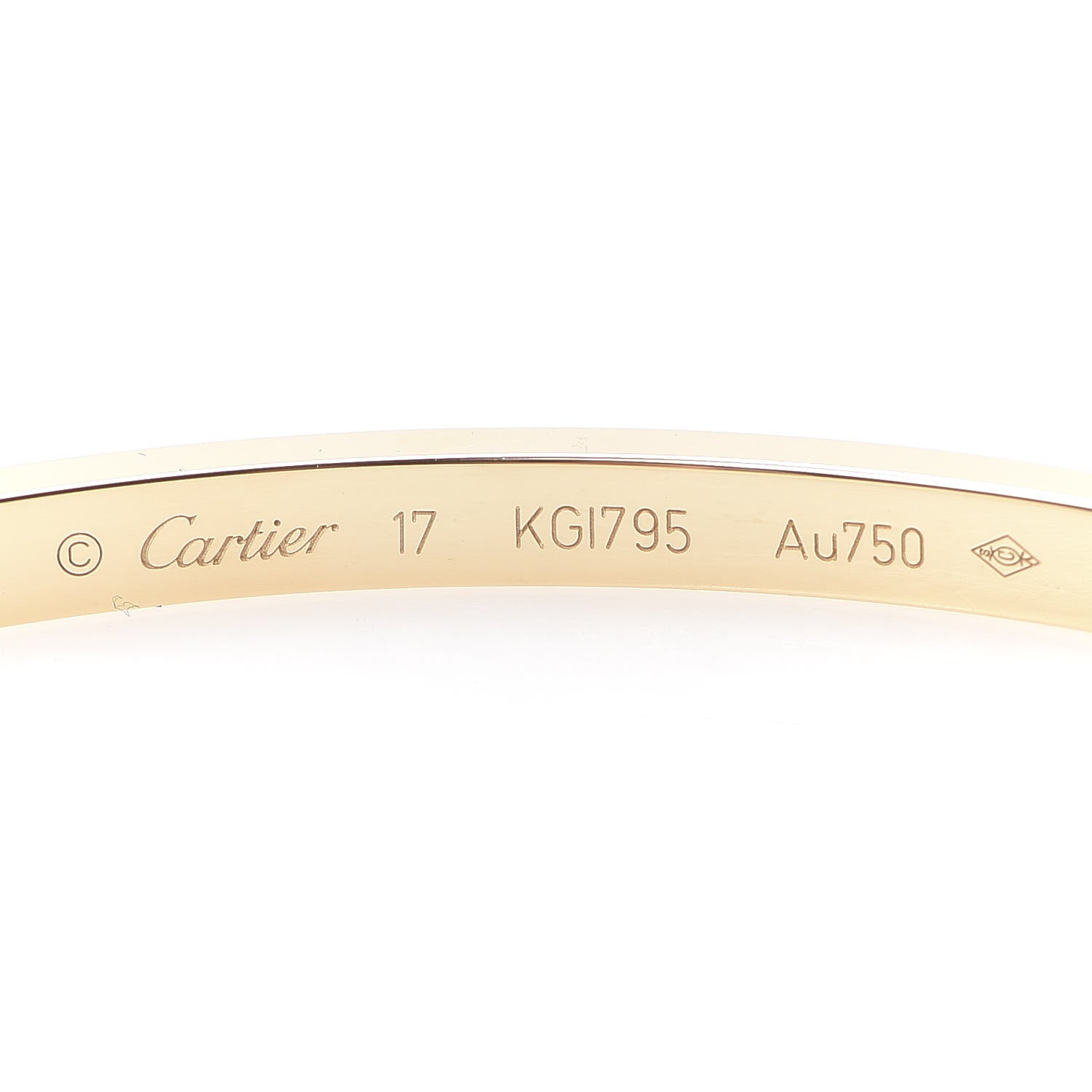 Cartier 18K Yellow Gold 10 Diamond Small LOVE Bracelet 17 5 of 7