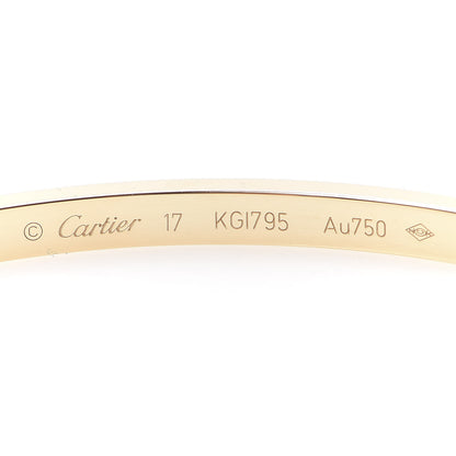 Cartier 18K Yellow Gold 10 Diamond Small LOVE Bracelet 17 5 of 7