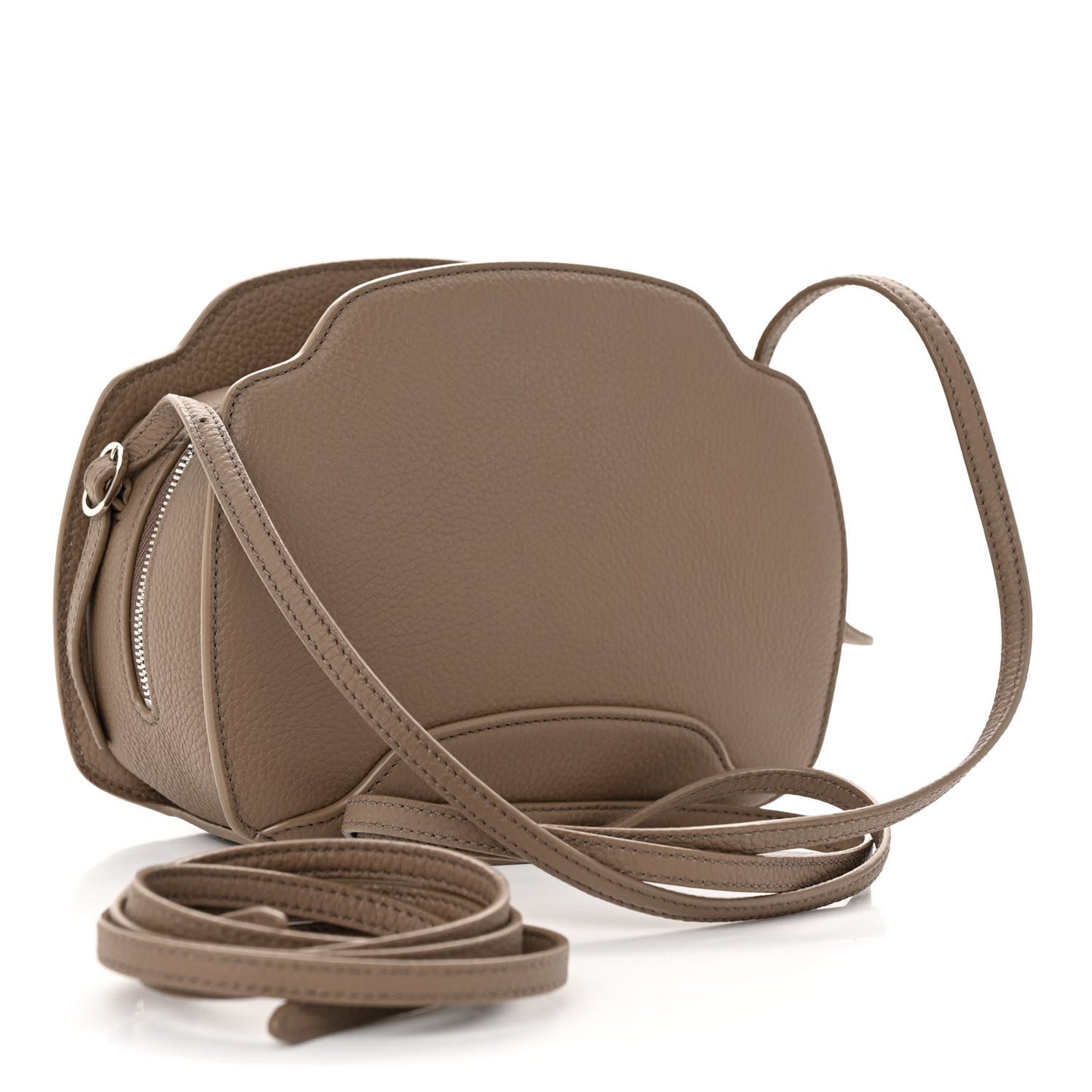 Grained Calfskin Sesia Crossbody Warm Mastic