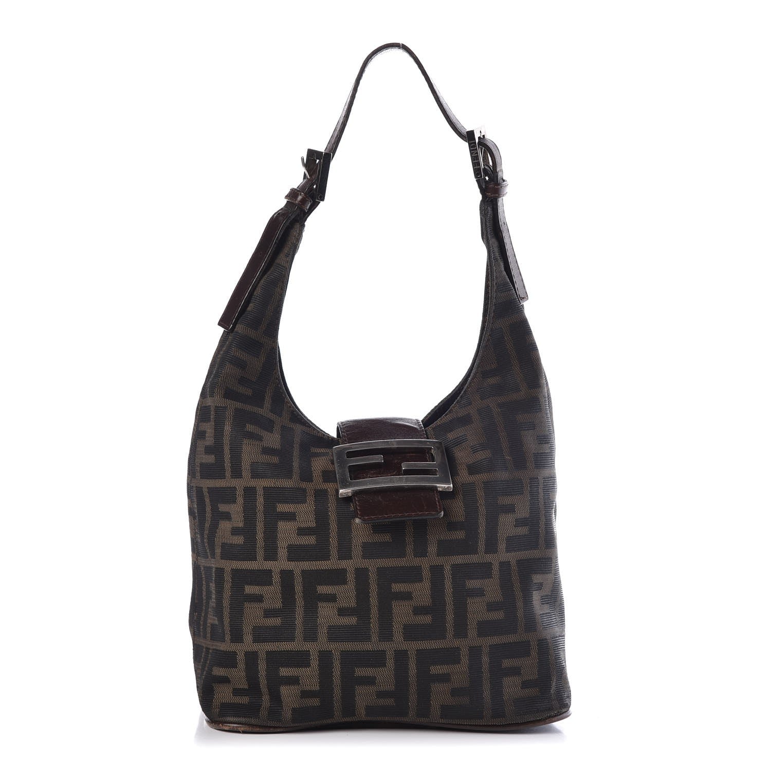 Fendi Zucca Small Hobo Tobacco 1 of 16