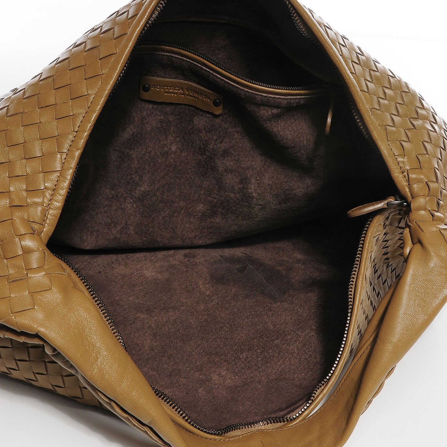 Nappa Intrecciato Large Veneta Hobo Bronze