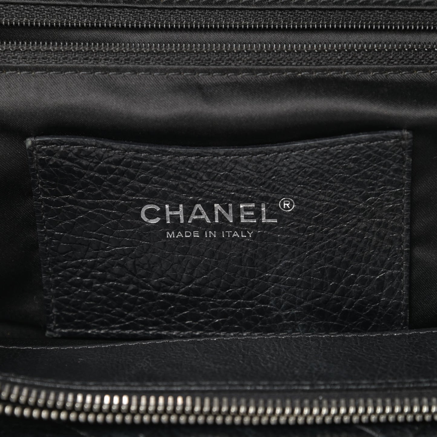Glazed Calfskin Large On The Road Tote Black