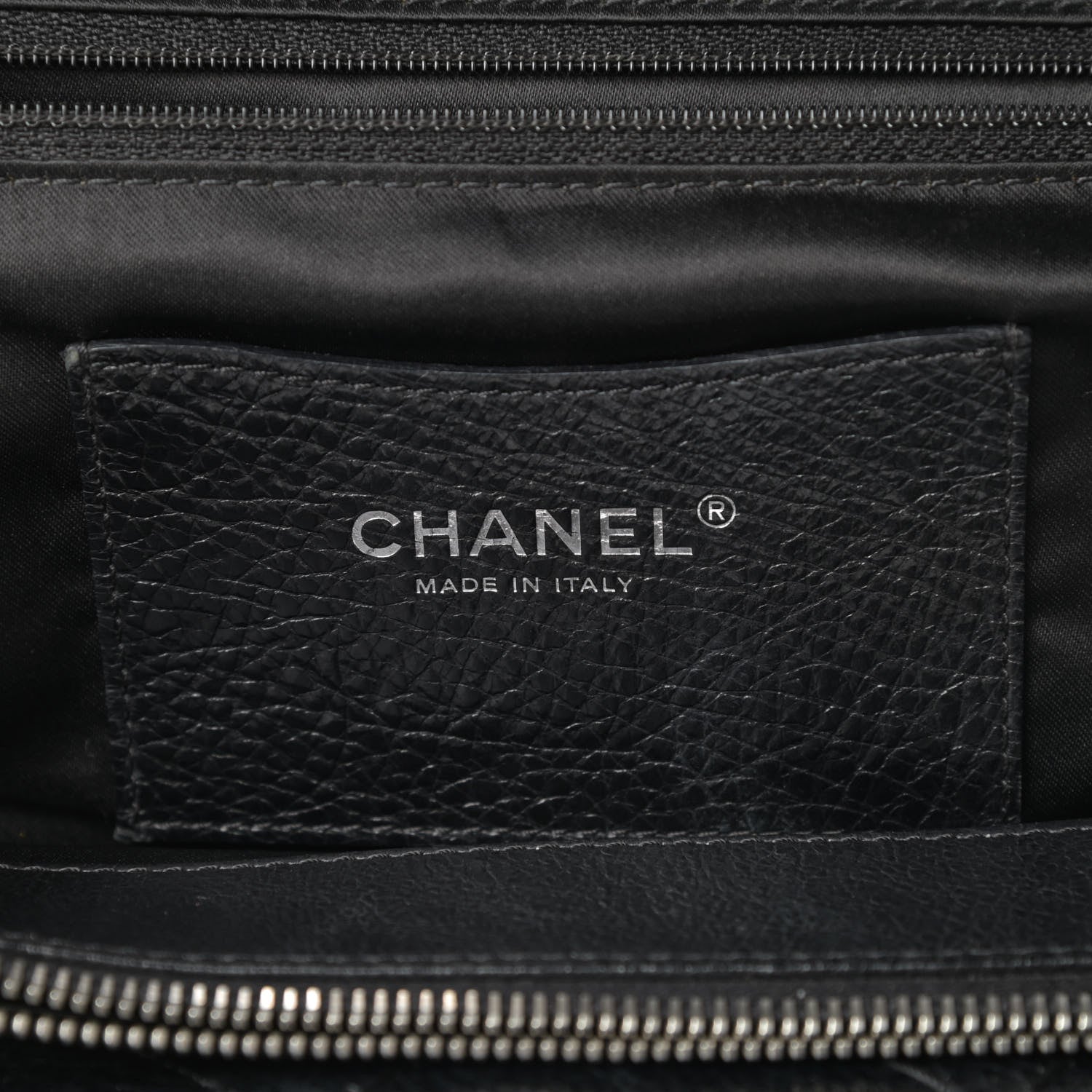 Chanel Glazed Calfskin Large On The Road Tote Black 6 of 12