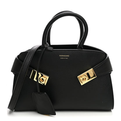 Salvatore Ferragamo Calfskin Mini Hug Bag Black 1 of 9