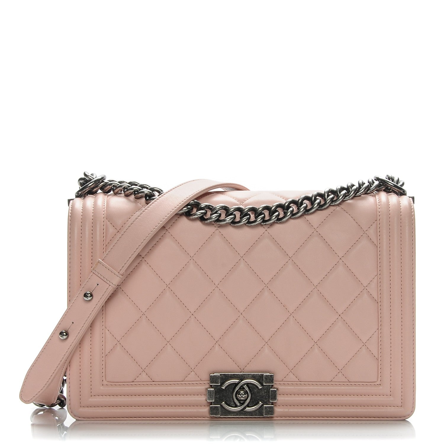Chanel Calfskin Quilted New Medium Boy Flap Light Pink 1 of 8