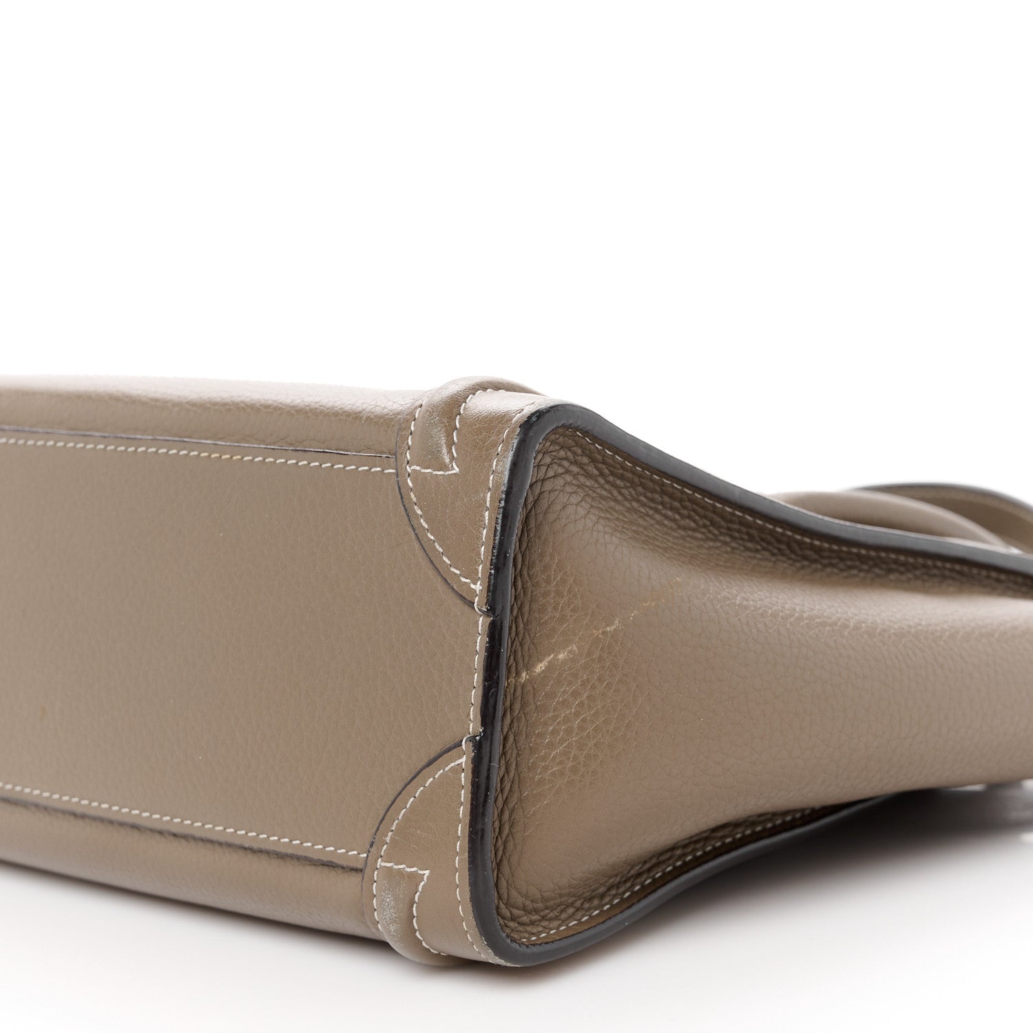 Celine Drummed Calfskin Nano Luggage Souris 10 of 16