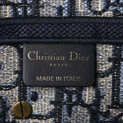 Christian Dior Oblique Embroidered Saddle Bag Blue 6 of 11
