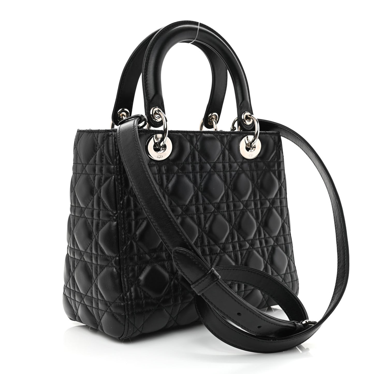 Lambskin Cannage Medium Lady Dior Black
