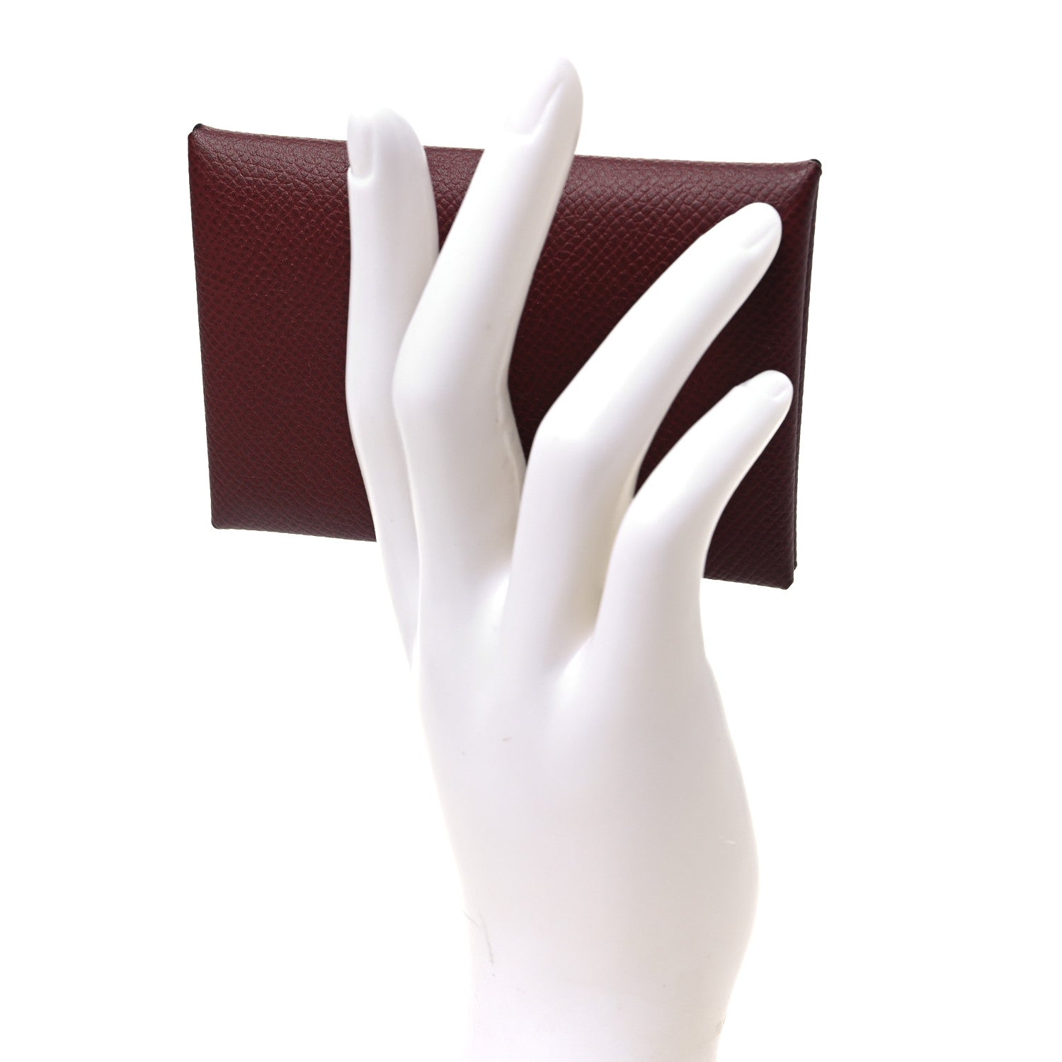 Hermes Epsom Calvi Card Case Rouge H 2 of 7