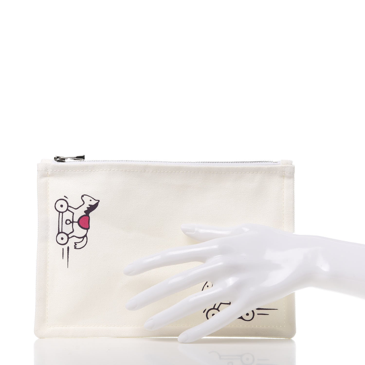 Hermes Cotton Canvas Small Adada Flat Case Rose Bougainvillier 2 of 6