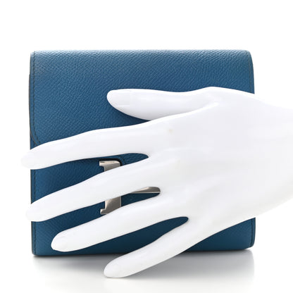 Hermes Epsom Constance Compact Passant Wallet Bleu Izmir 2 of 7
