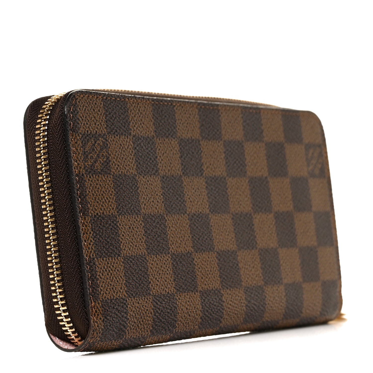 Louis Vuitton Damier Ebene Zippy Wallet Rose Ballerine 3 of 8