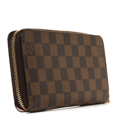 Louis Vuitton Damier Ebene Zippy Wallet Rose Ballerine 3 of 8