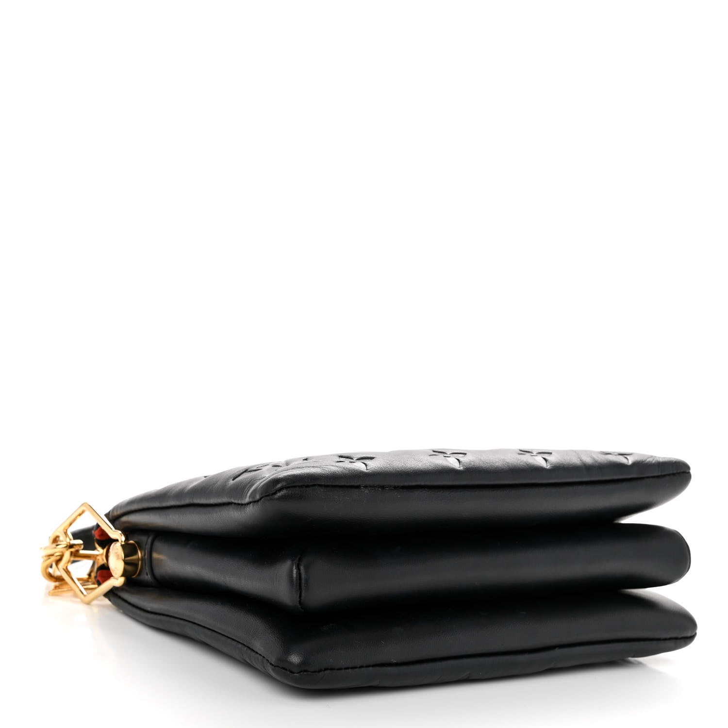 Louis Vuitton Lambskin Embossed Monogram Coussin BB Black 4 of 13