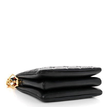 Louis Vuitton Lambskin Embossed Monogram Coussin BB Black 4 of 13
