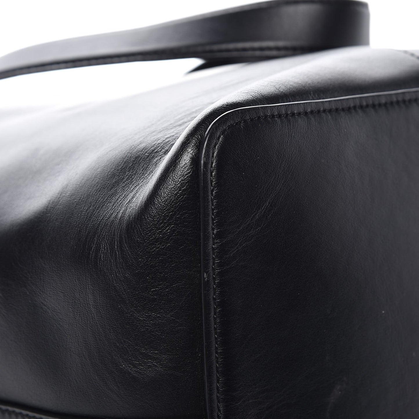 Calfskin Kite Bucket Bag Black
