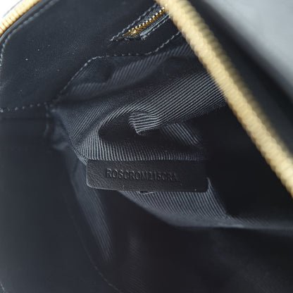 Burberry Calfskin Check Embossed Small Chichester Crossbody Clutch Bag Black 8 of 11