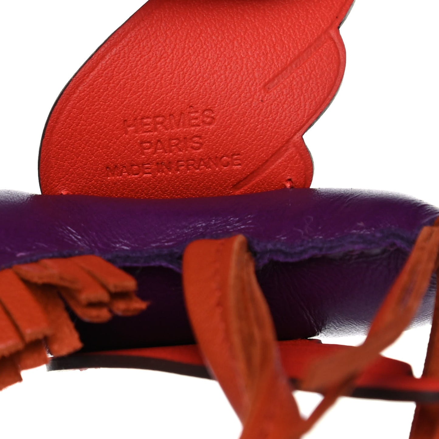 Milo Lambskin Grigri Rodeo Pegase Horse Bag Charm PM Violet Cornaline Capucine