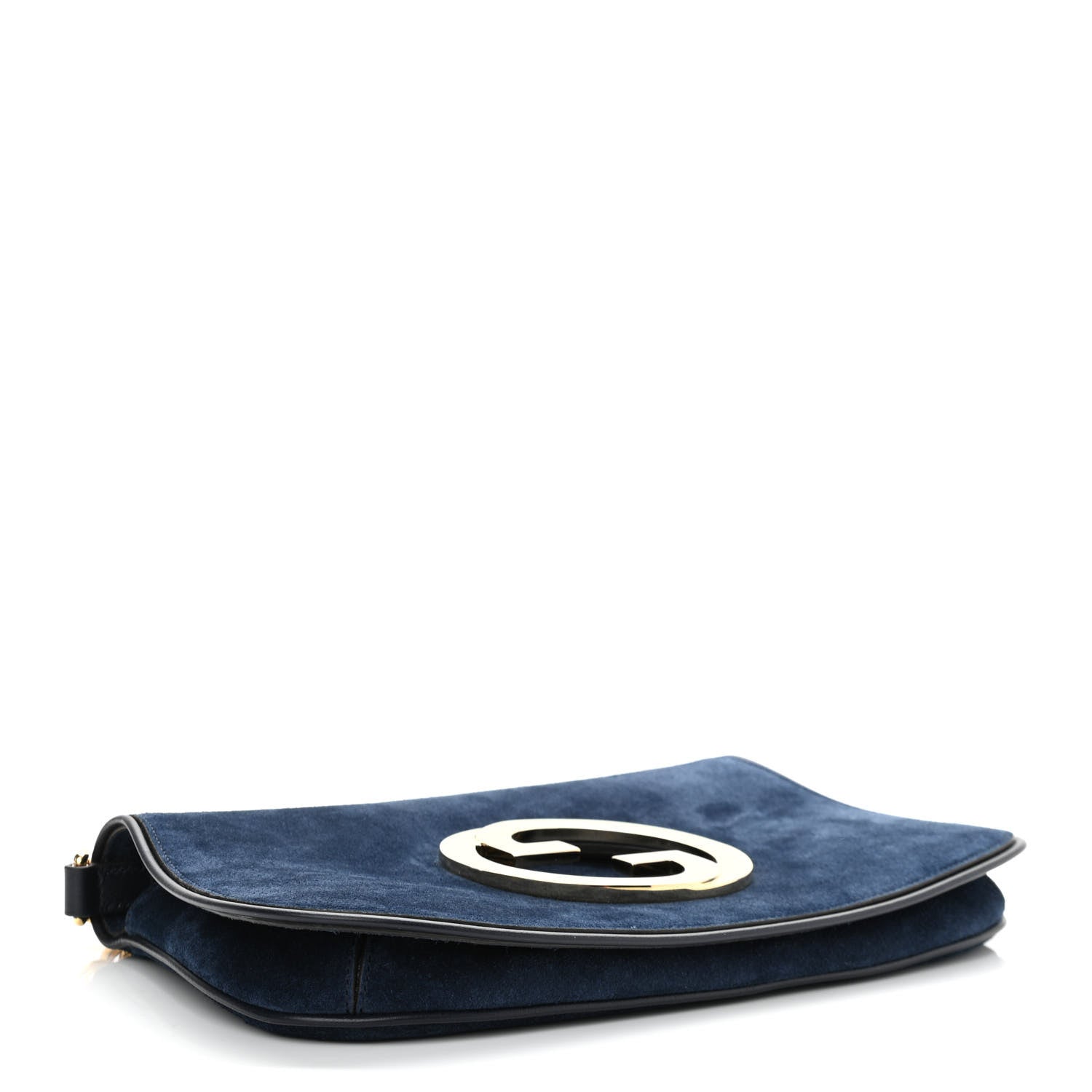 Gucci Suede Talco Roxy Calfskin Blondie Chain Shoulder Flap Bag Blondie Blue 3 of 9