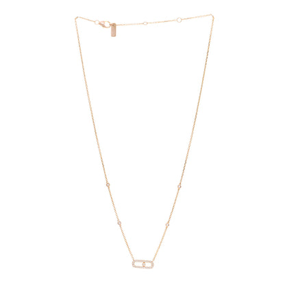 Messika 18K Rose Gold Diamond Move Uno Pave Necklace 3 of 4