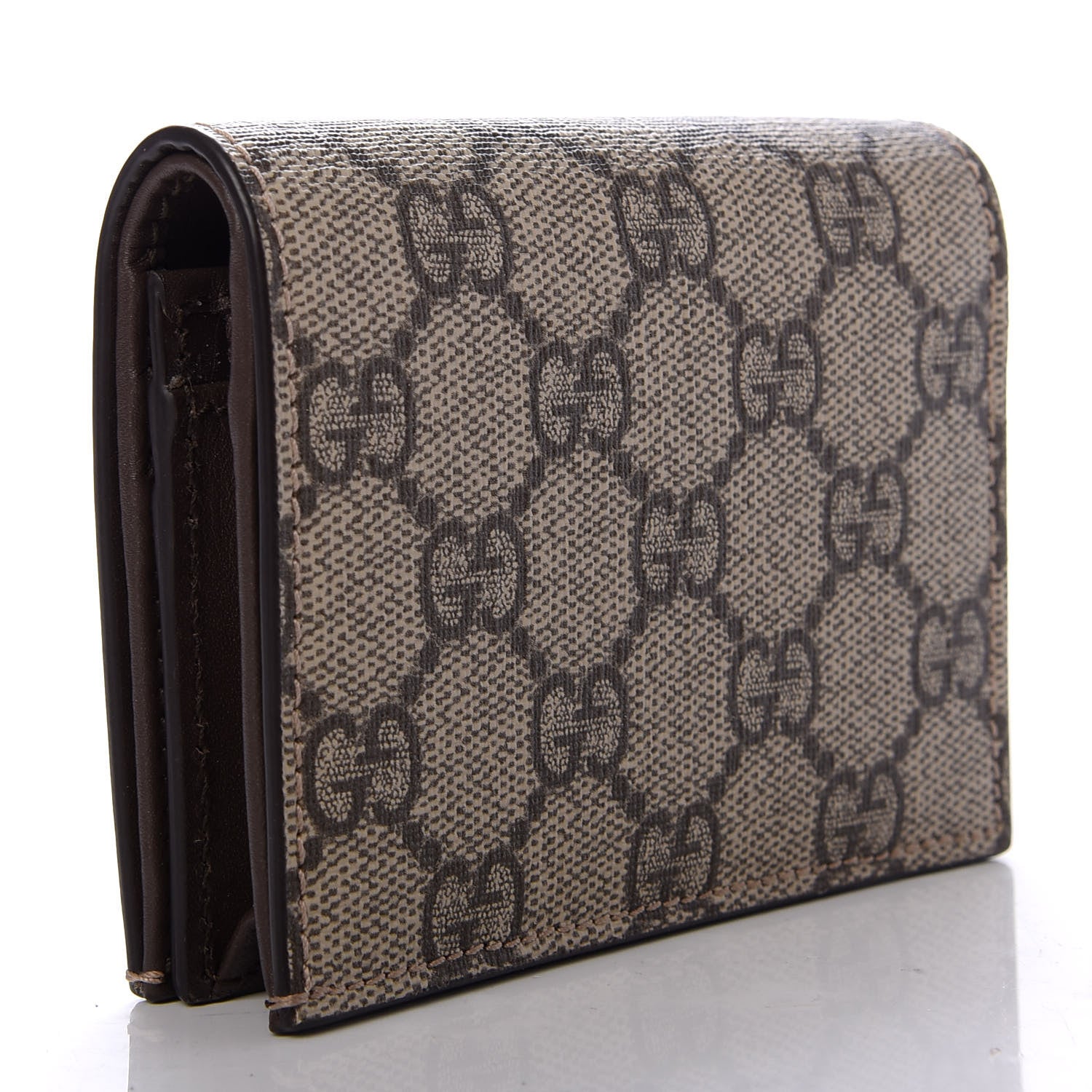 Gucci GG Supreme Monogram Card Case Beige 3 of 7