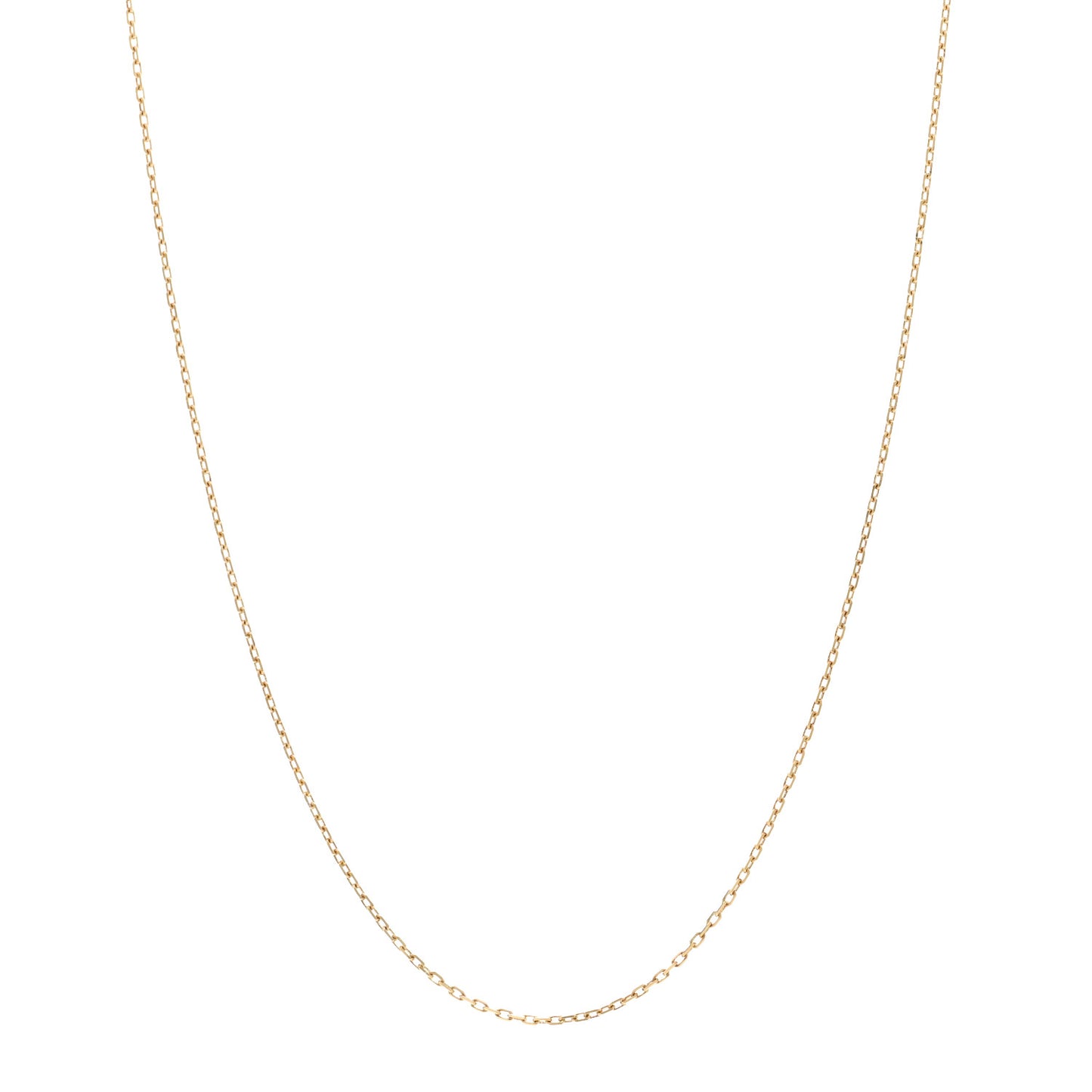 18K Yellow Gold Chain Necklace 15"
