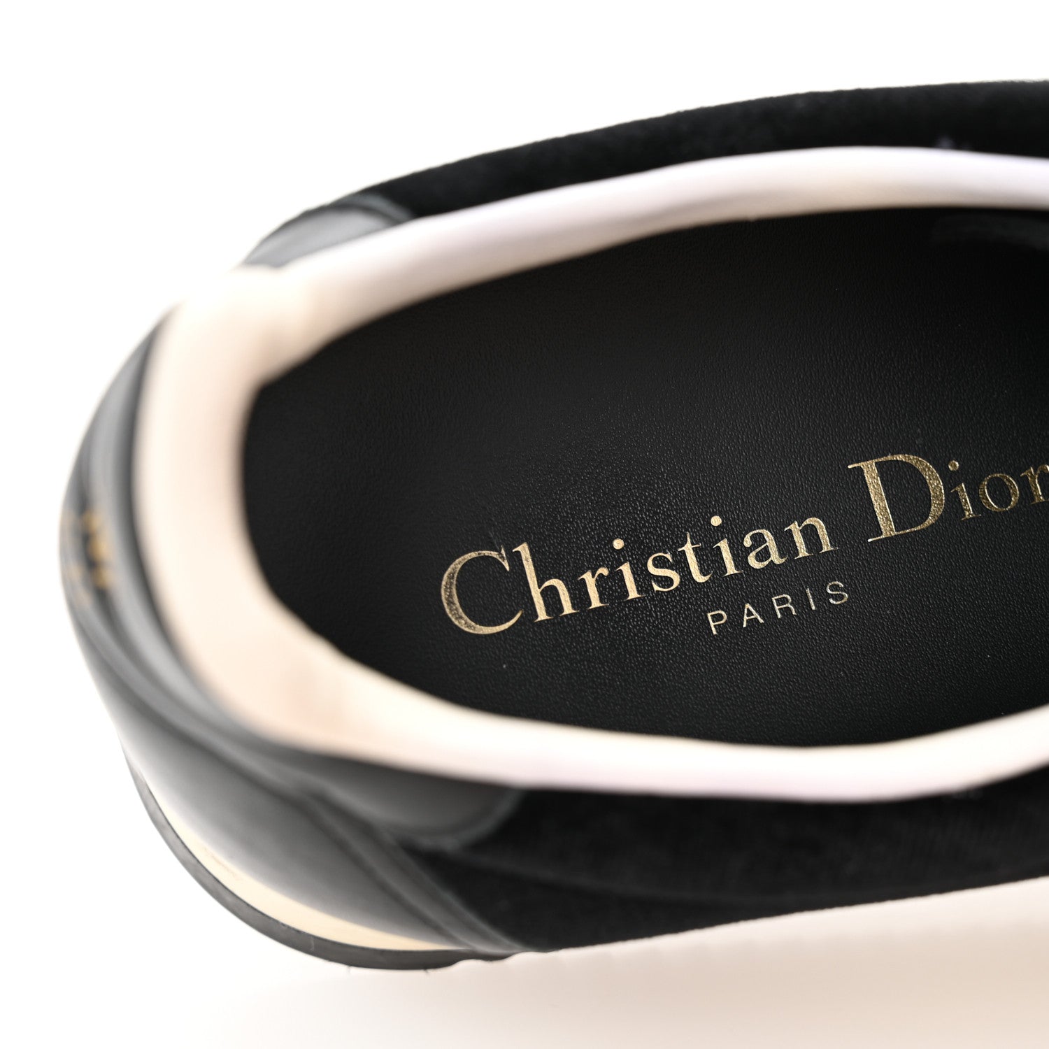 Christian Dior Velvet Mix Diorun Sneakers 37.5 Black Off White 8 of 10