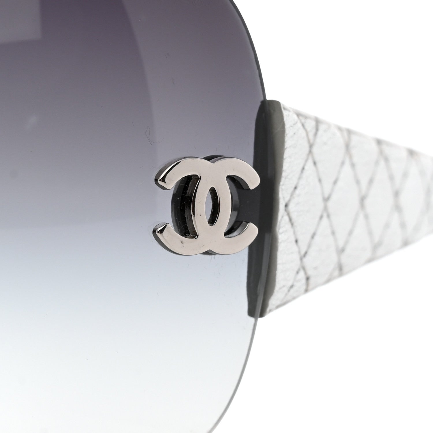 Chanel Metallic Quilted CC Sunglasses 4157-Q Silver 8 of 9