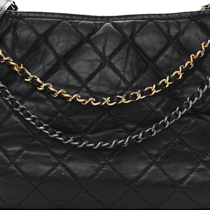 Chanel Aged Calfskin Quilted Large Gabrielle Hobo Black 8 of 12