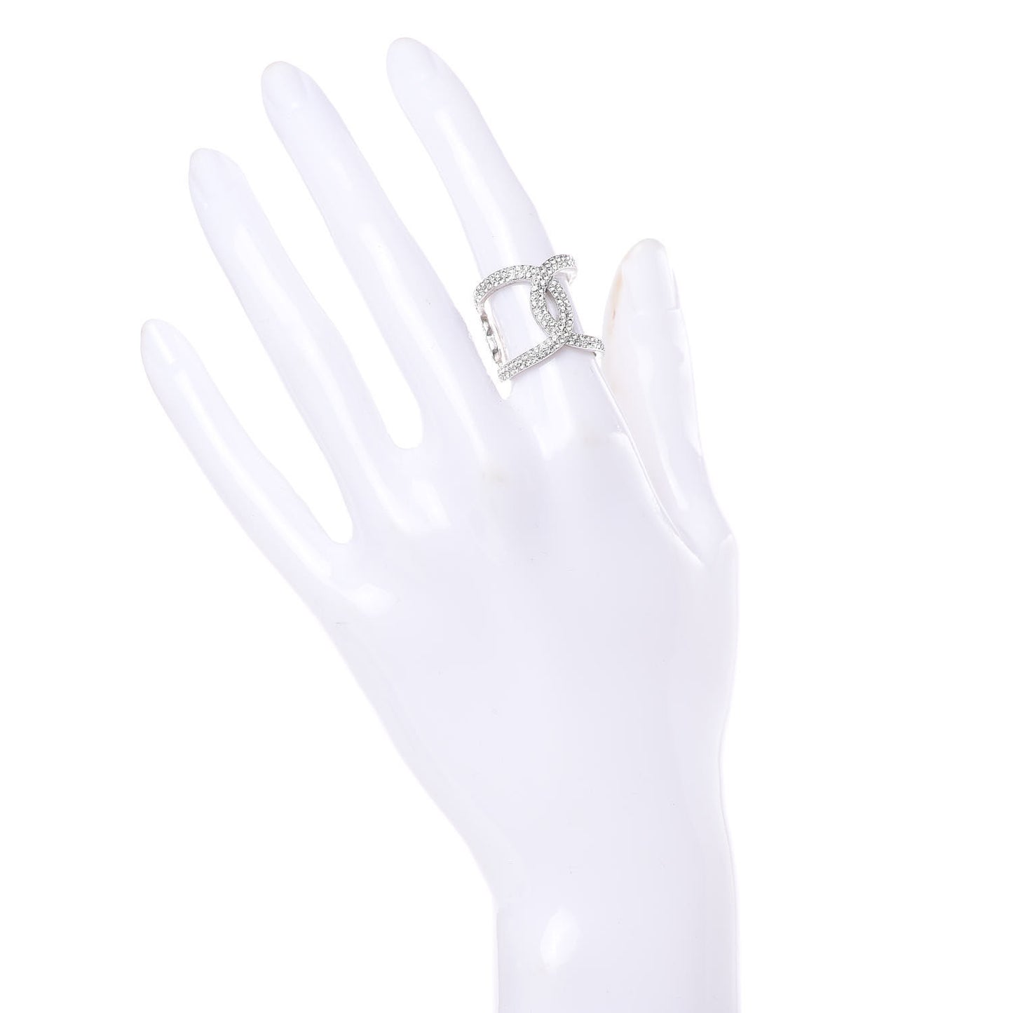 Crystal CC Ring 5.5 Silver