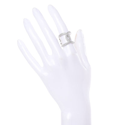 Chanel Crystal CC Ring 5.5 Silver 2 of 5