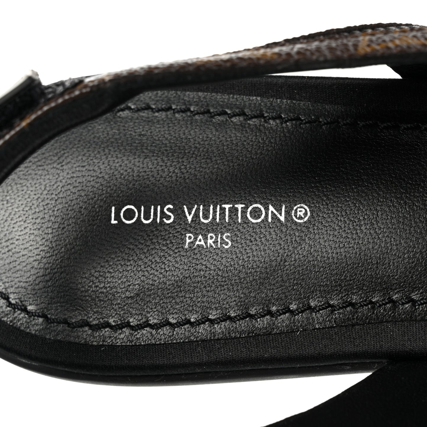 Patent Monogram Lambskin Archlight Flat Slingback Ballerina Flats 38.5 Black