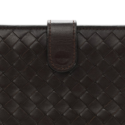 Bottega Veneta Nappa Intrecciato Continental Snap Wallet Brown Coffee 10 of 11