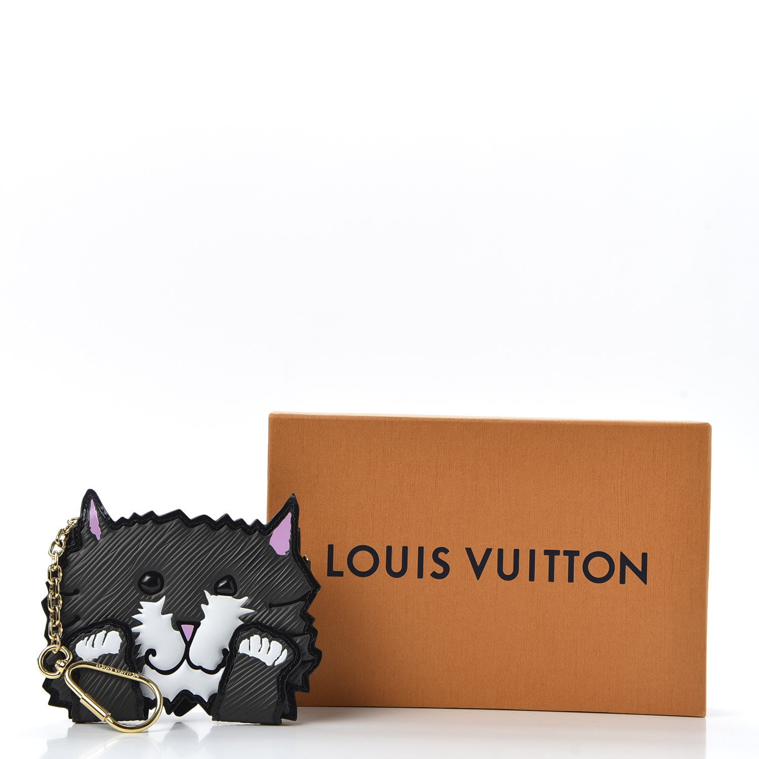Louis Vuitton Epi Catogram Calfskin Cat Card Holder Black 8 of 8