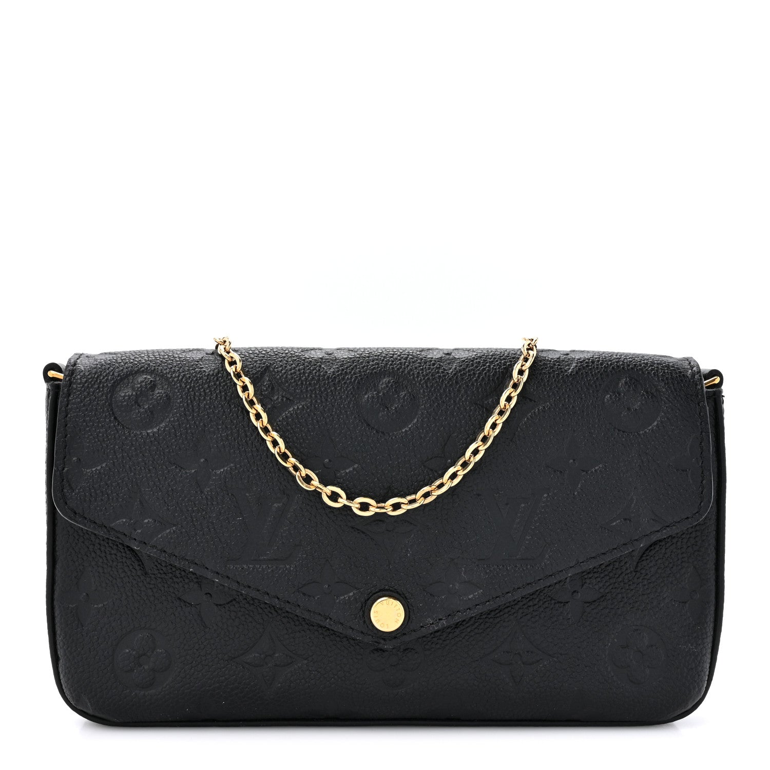 Louis Vuitton Empreinte Pochette Felicie Chain Wallet Black 1 of 15