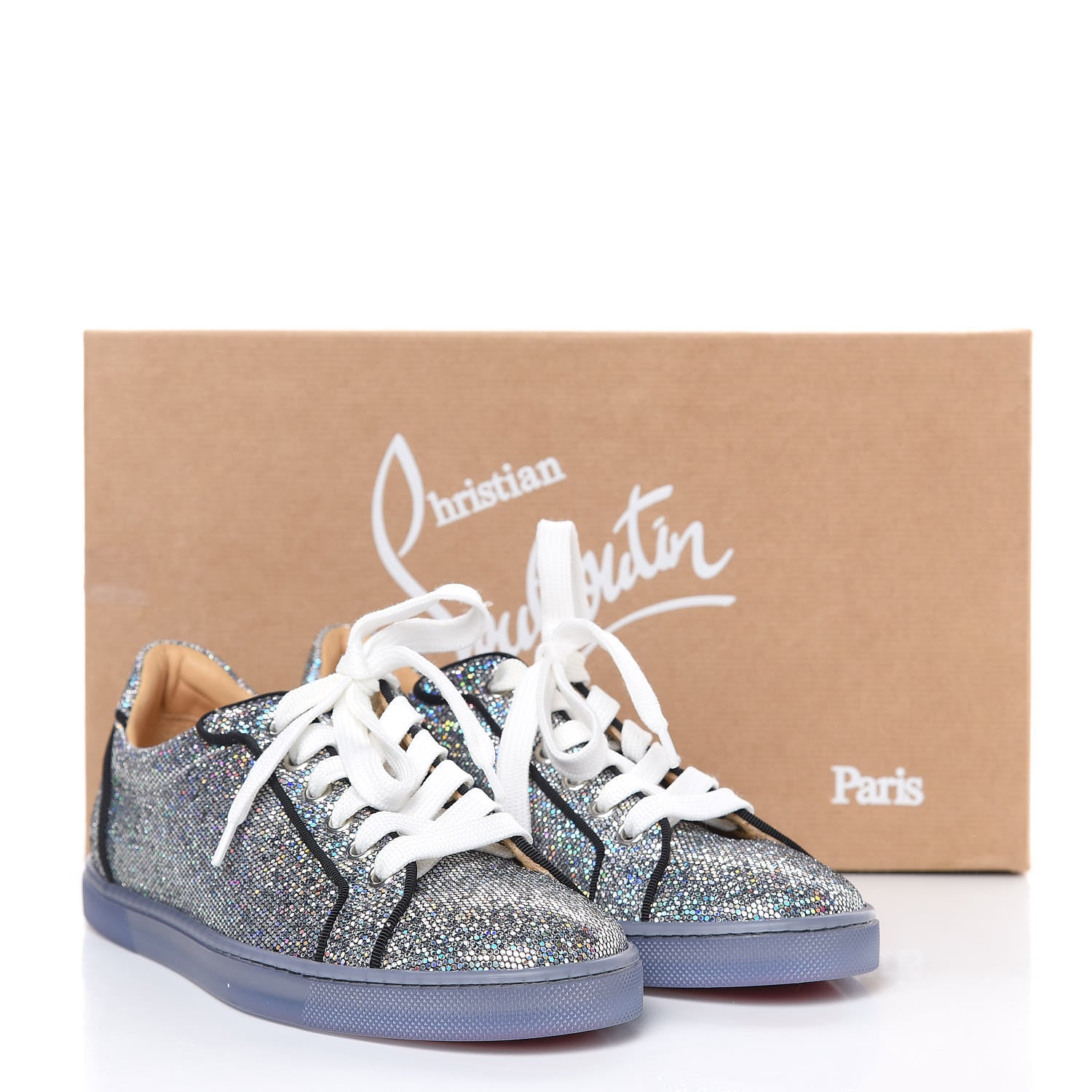 Christian Louboutin Seava Glitter Disco Ball Flat Sneakers 37 Multicolor 9 of 9