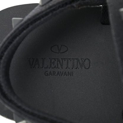 Valentino Garavani Nylon Rockstud Velcro Sandals 39 Black 7 of 9