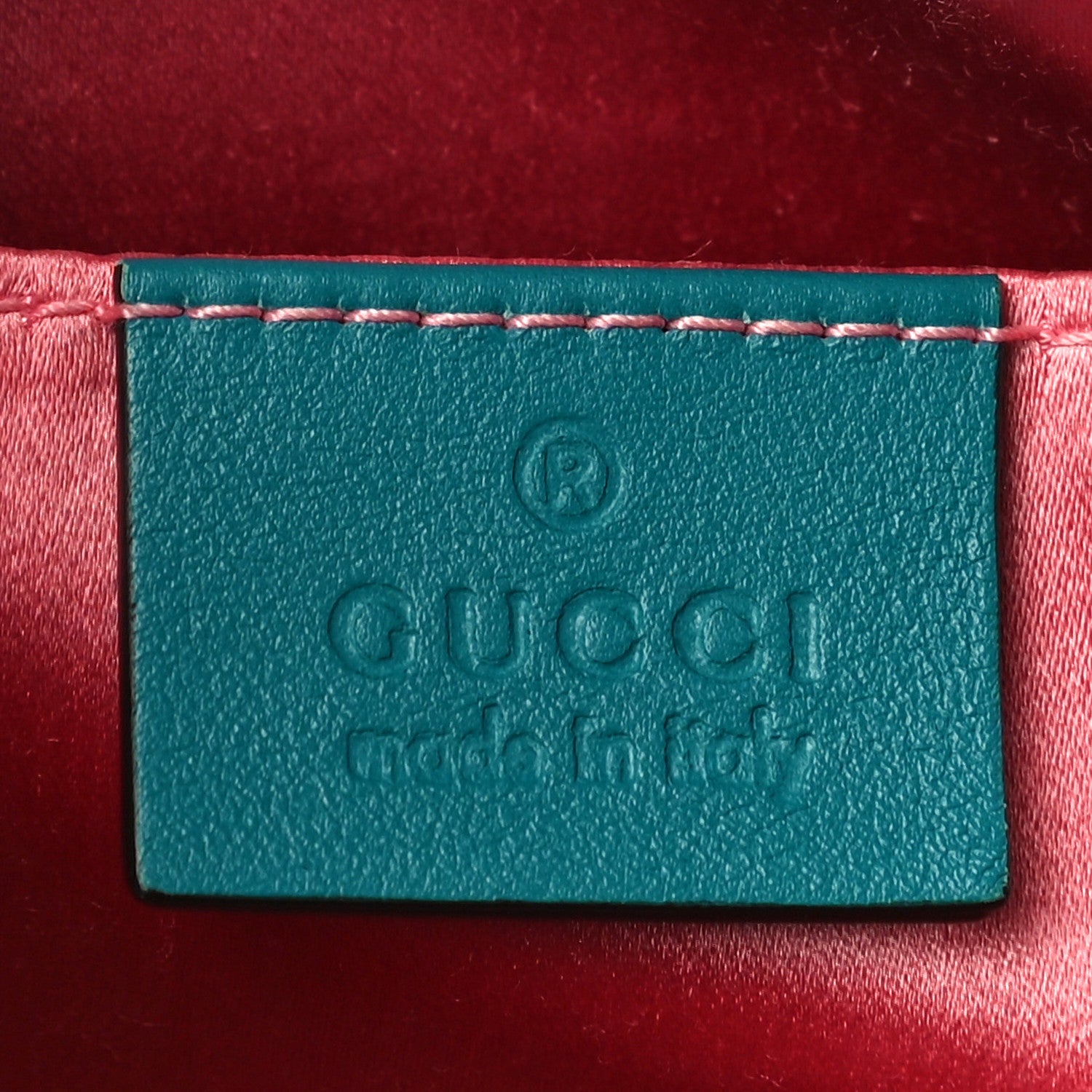 Gucci Velvet Matelasse Small GG Marmont Chain Shoulder Bag Pavone Cyan 6 of 11
