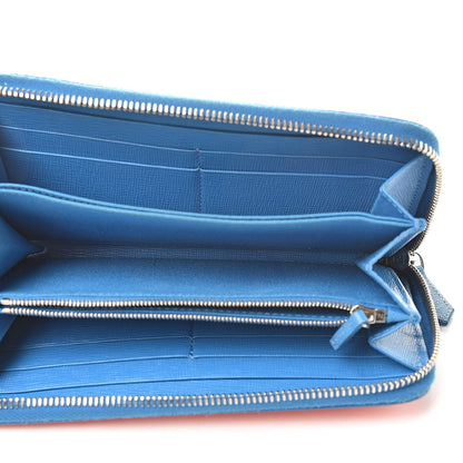 Fendi Vitello Elite Crystal Eye Monster Zip Around Wallet Royal Blue Papavero Multicolor 5 of 9
