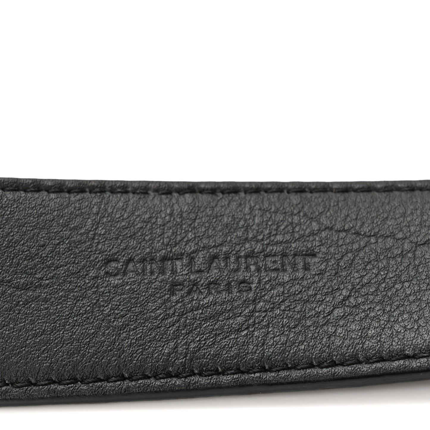 Grained Calfskin Monogram Cassandre Square Buckle Belt 90 36 Black