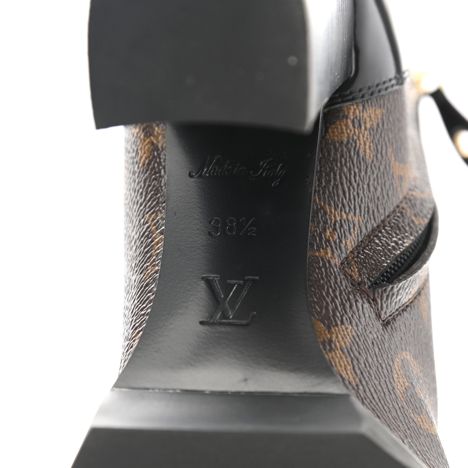 Louis Vuitton Patent Calfskin Monogram Star Trail Ankle Boots 38.5 Black 6 of 16