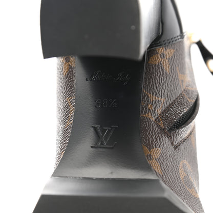 Louis Vuitton Patent Calfskin Monogram Star Trail Ankle Boots 38.5 Black 6 of 16