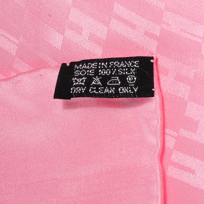 Hermes Silk Grand H Faconnee Mens Pocket Square Rose 3 of 3