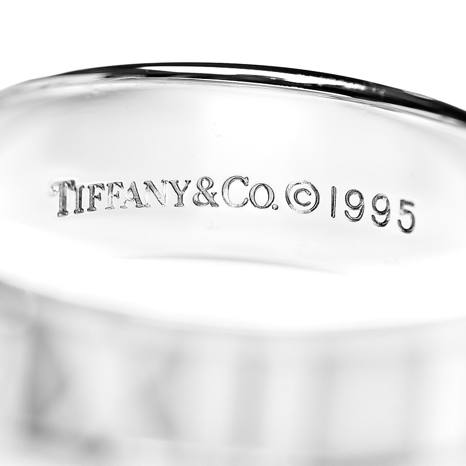 Tiffany 18K White Gold Diamond Atlas Ring 49 4.75 4 of 5