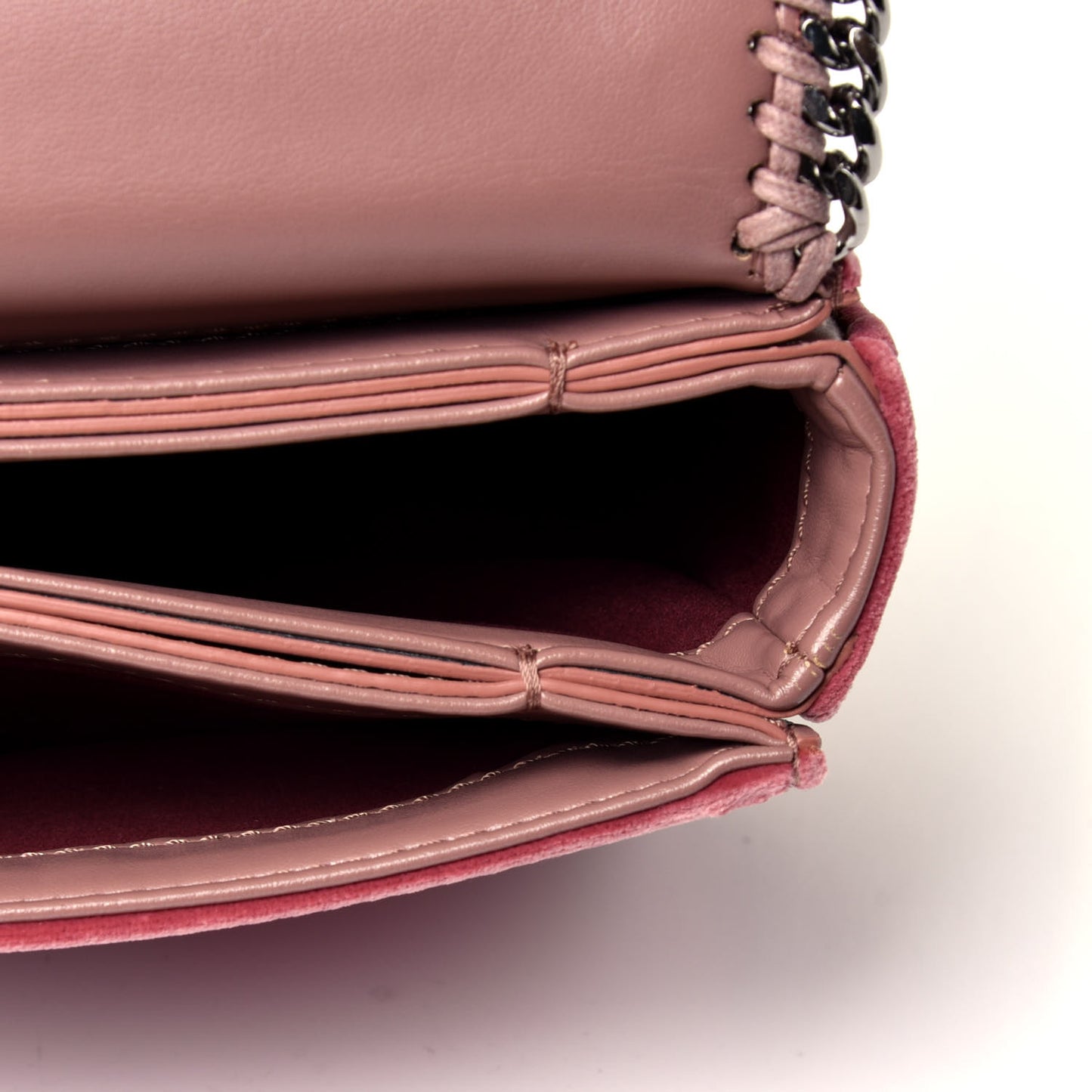 Velvet Falabella Box Shoulder Bag Pink