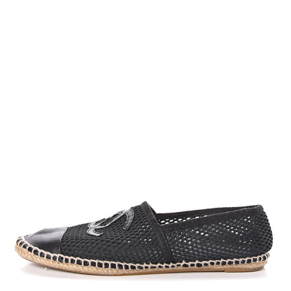 Chanel Mesh Lambskin Espadrilles 40 Black 1 of 14