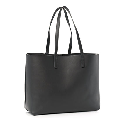 Saint Laurent Calfskin Large Shopping Tote Storm 3 of 12